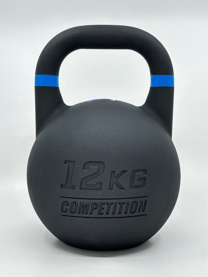 SIEGE matte black powder coat cast iron competition kettlebell 12kg