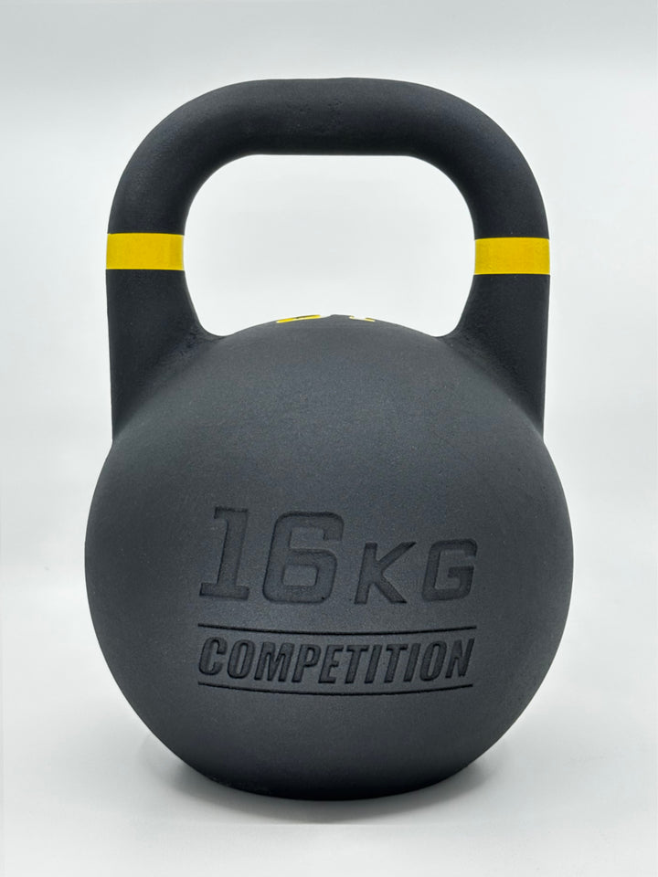 SIEGE matte black powder coat cast iron competition kettlebell 16kg