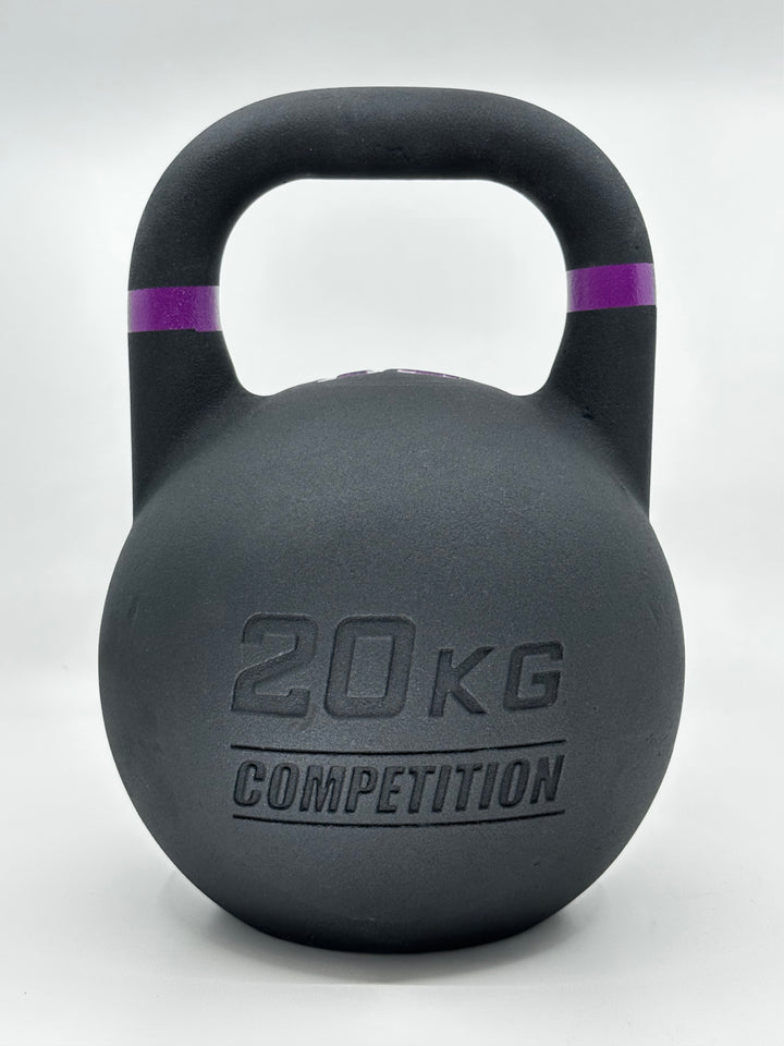 SIEGE matte black powder coat cast iron competition kettlebell 20kg