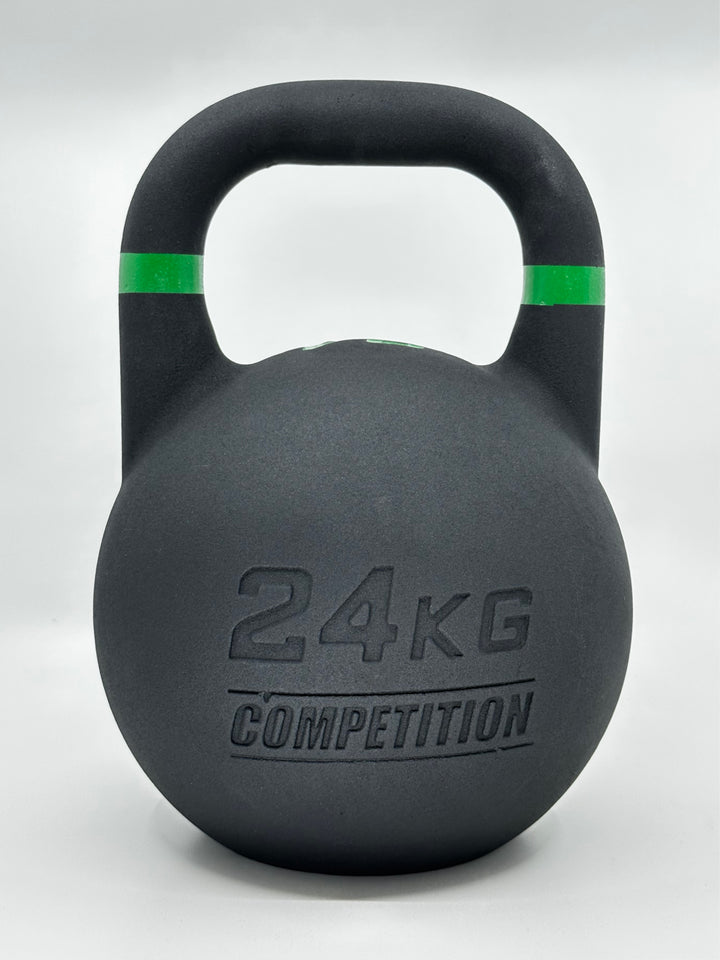 SIEGE matte black powder coat cast iron competition kettlebell 24kg