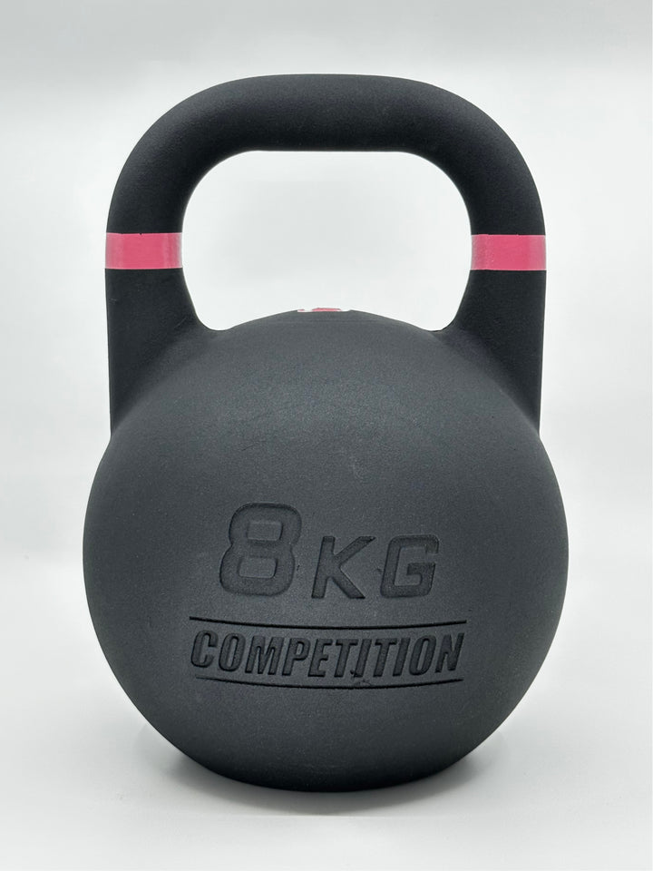 SIEGE matte black powder coat cast iron competition kettlebell 8kg